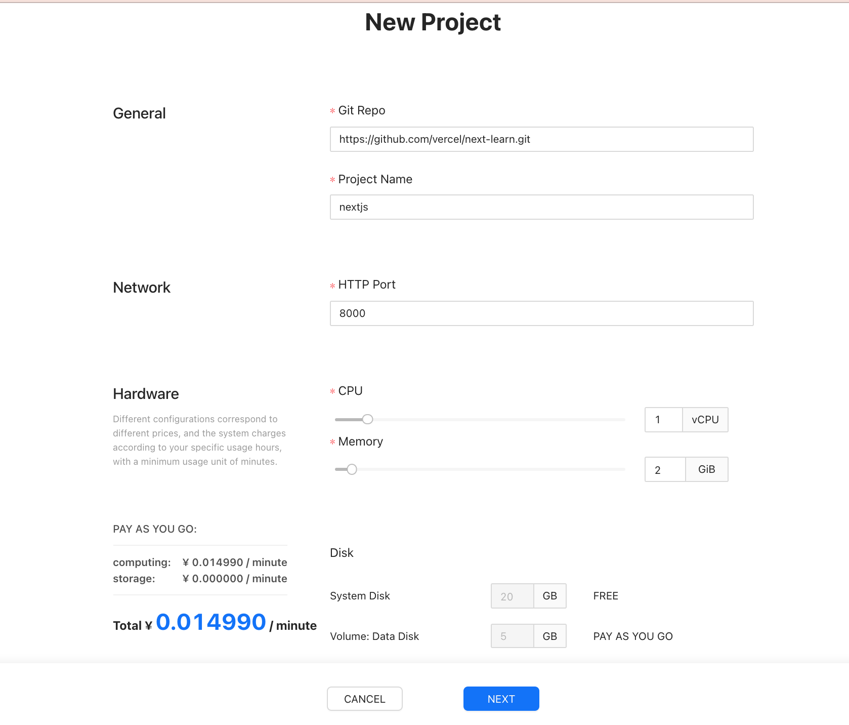 Create a Pylon project from Git Repo